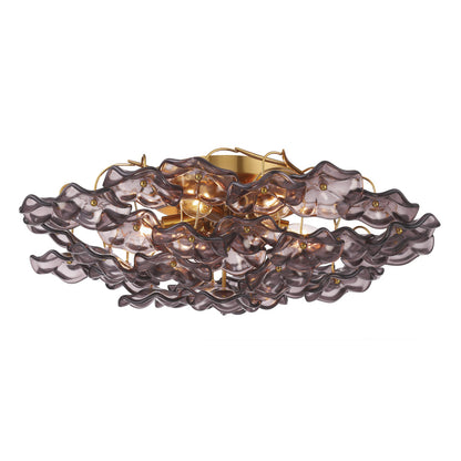 Crystorama Esme 22.5" 6-Light Semi-Flush Mount Smoke