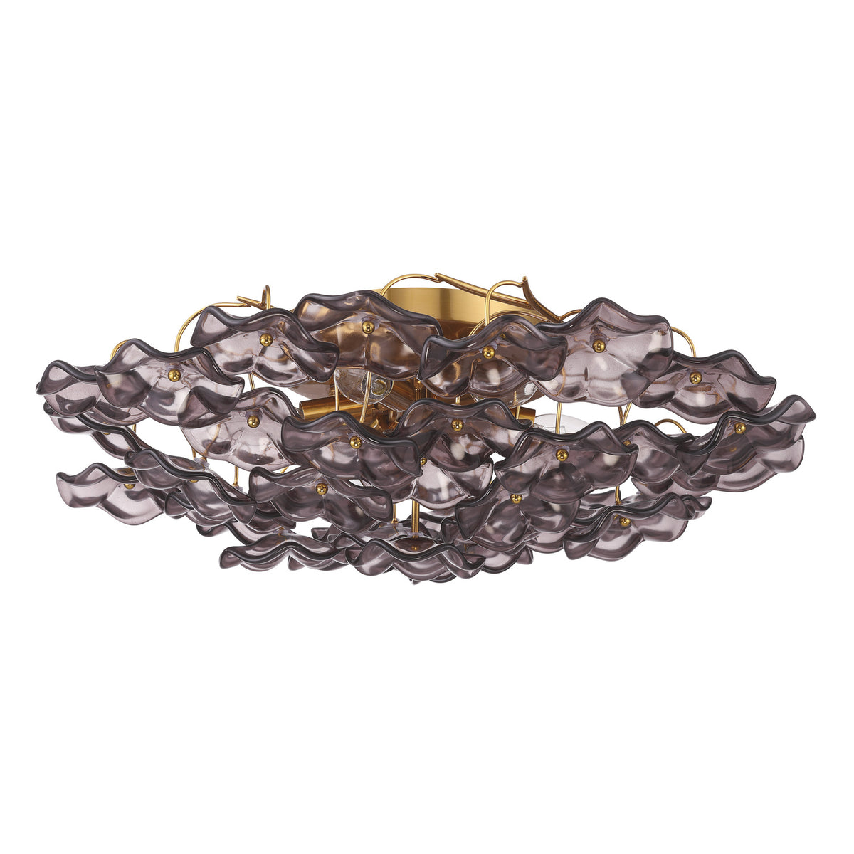 Crystorama Esme 22.5" 6-Light Semi-Flush Mount Smoke - detail