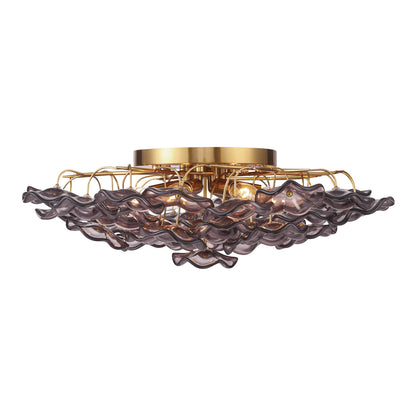 Crystorama Esme 22.5" 6-Light Semi-Flush Mount Smoke - detail