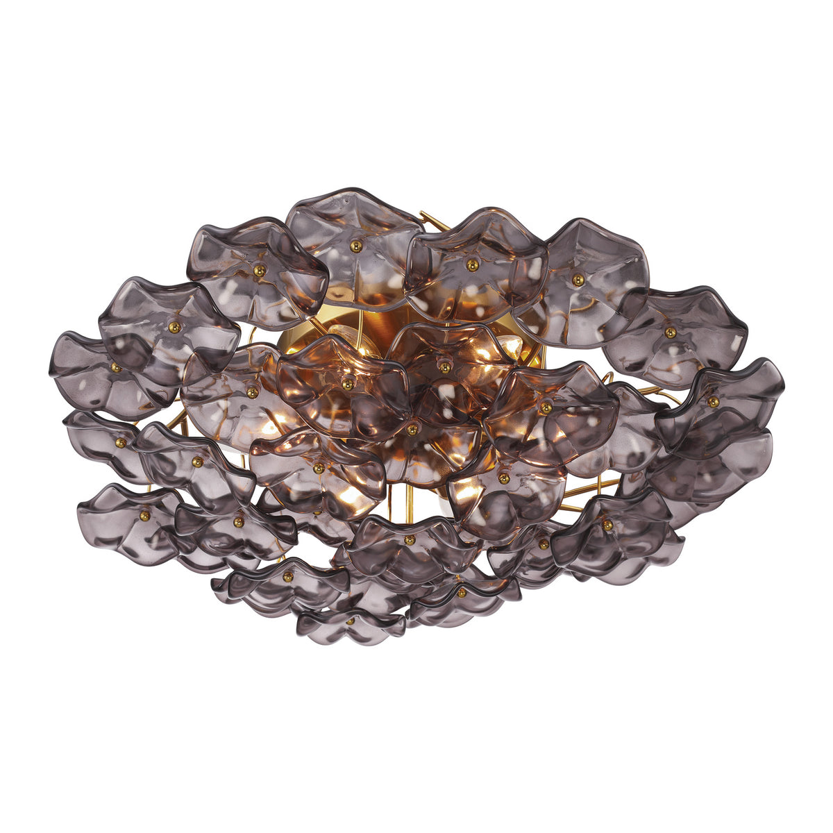 Crystorama Esme 22.5" 6-Light Semi-Flush Mount Smoke - detail
