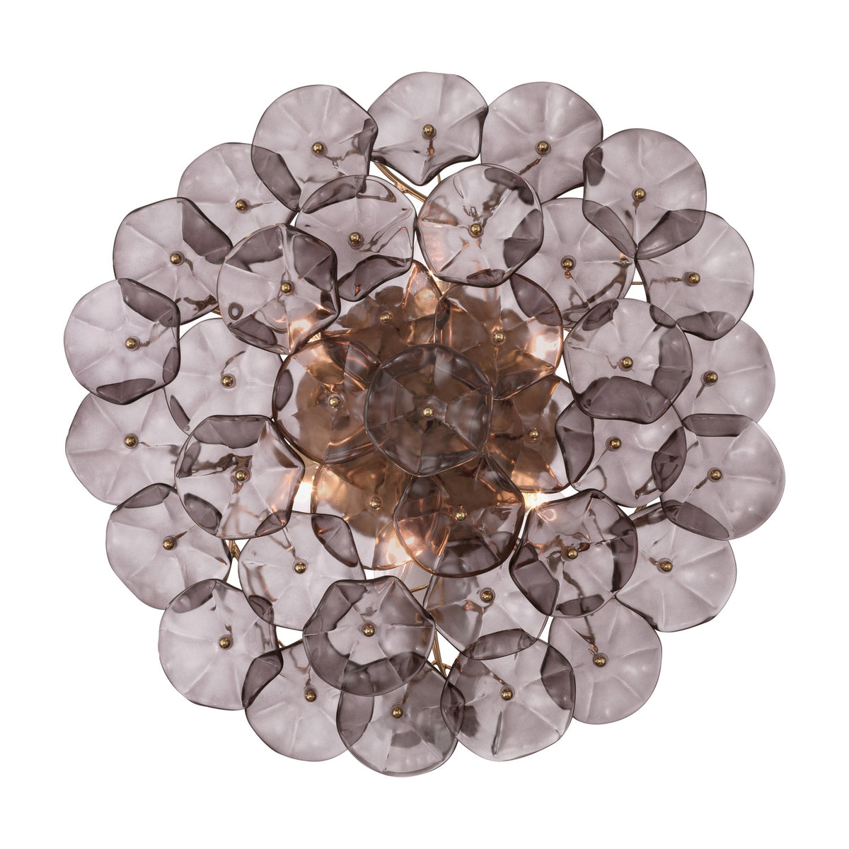 Crystorama Esme 22.5" 6-Light Semi-Flush Mount Smoke - detail