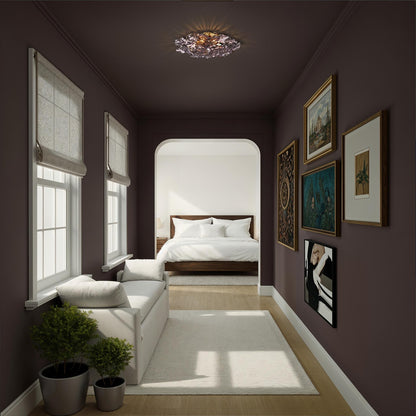Crystorama Esme 22.5" 6-Light Semi-Flush Mount Smoke - lifestyle