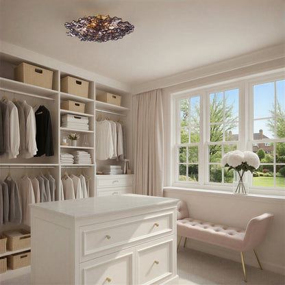 Crystorama Esme 22.5" 6-Light Semi-Flush Mount Smoke - lifestyle