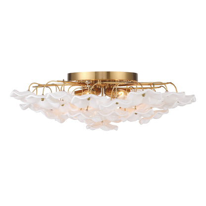 Crystorama Esme 22.5" 6-Light Semi-Flush Mount White - detail