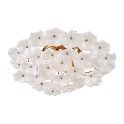 Crystorama Esme 22.5" 6-Light Semi-Flush Mount White - detail