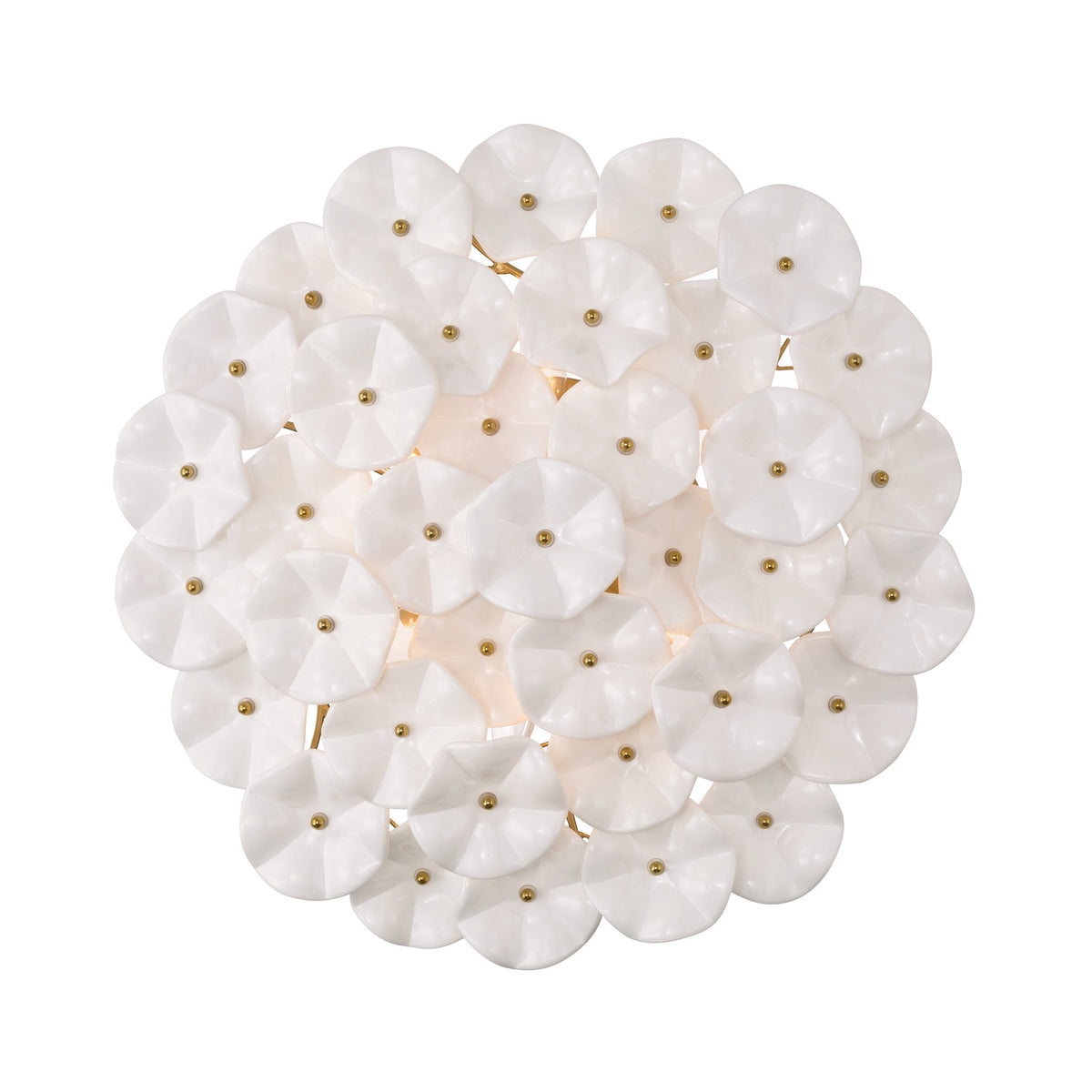 Crystorama Esme 22.5" 6-Light Semi-Flush Mount White - detail