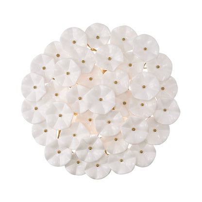 Crystorama Esme 22.5" 6-Light Semi-Flush Mount White - detail