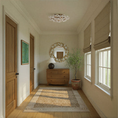 Crystorama Esme 22.5" 6-Light Semi-Flush Mount White - lifestyle