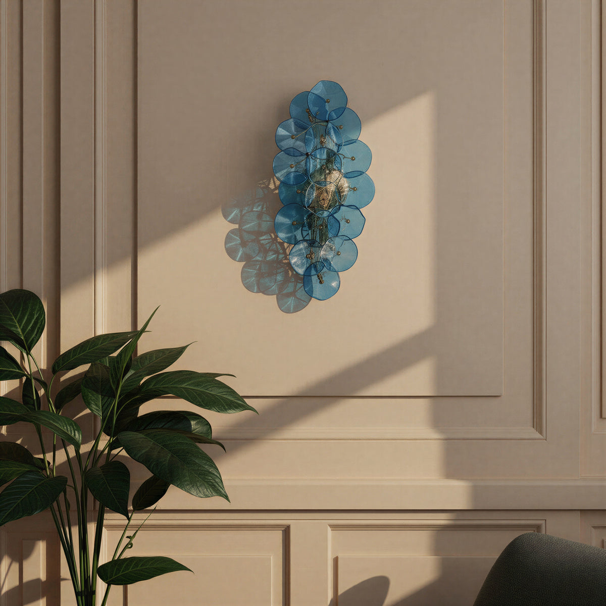 Crystorama Esme 23" 4-Light Wall Sconce Blue - lifestyle