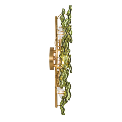 Crystorama Esme 23" 4-Light Wall Sconce Green - detail
