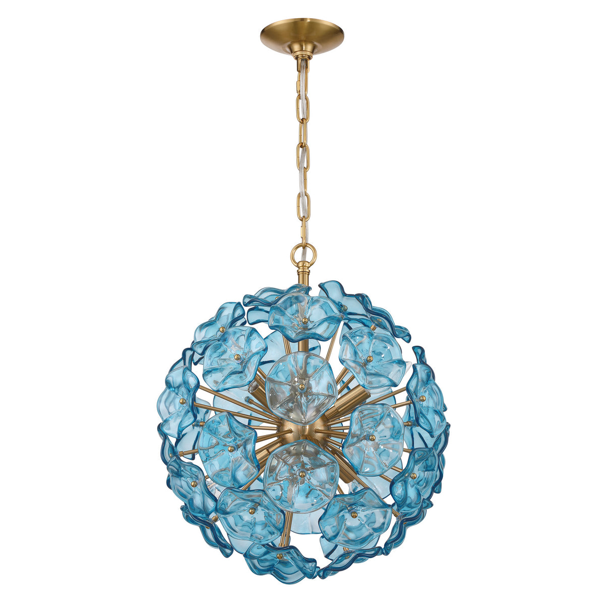 Crystorama Esme 18.25" 6-Light Chandelier Blue - detail