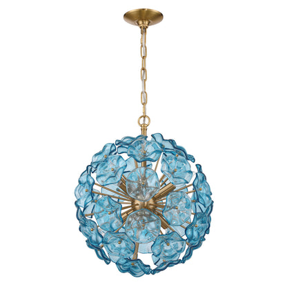 Crystorama Esme 18.25" 6-Light Chandelier Blue - detail
