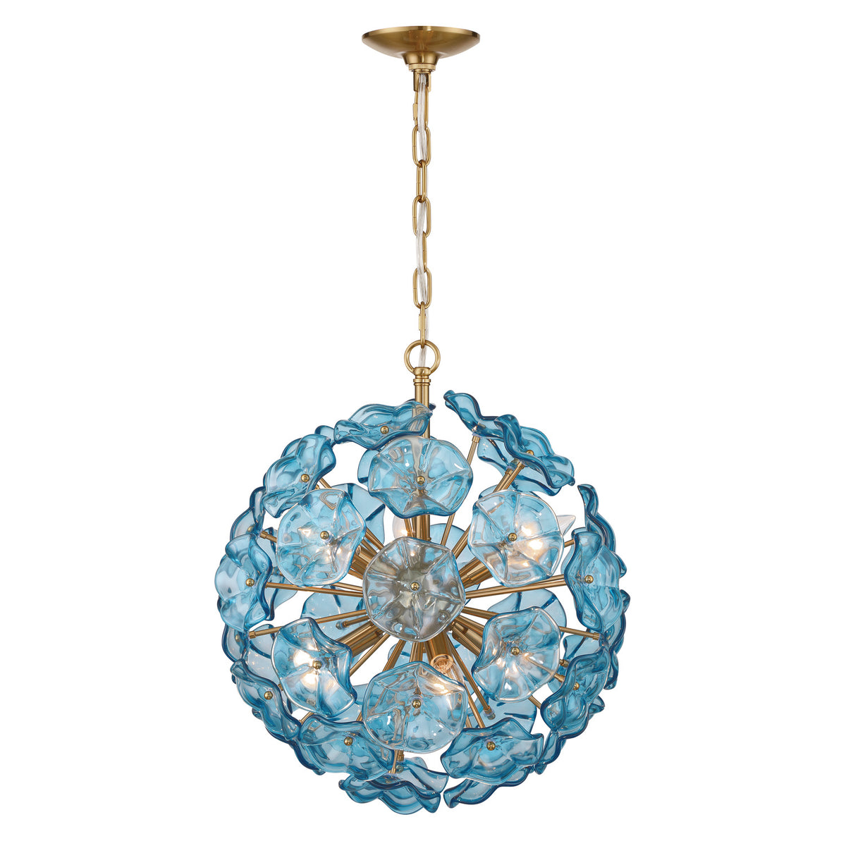 Crystorama Esme 18.25" 6-Light Chandelier Blue - detail
