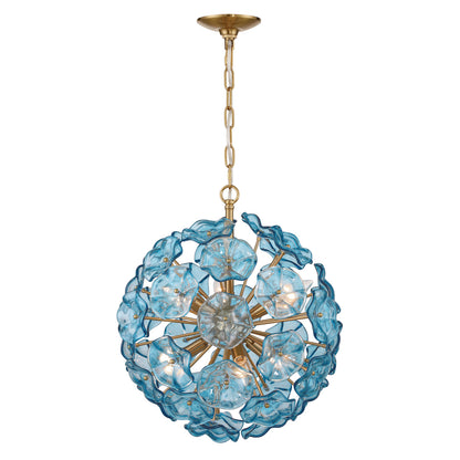Crystorama Esme 18.25" 6-Light Chandelier Blue - detail