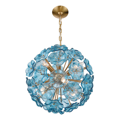Crystorama Esme 18.25" 6-Light Chandelier Blue - detail