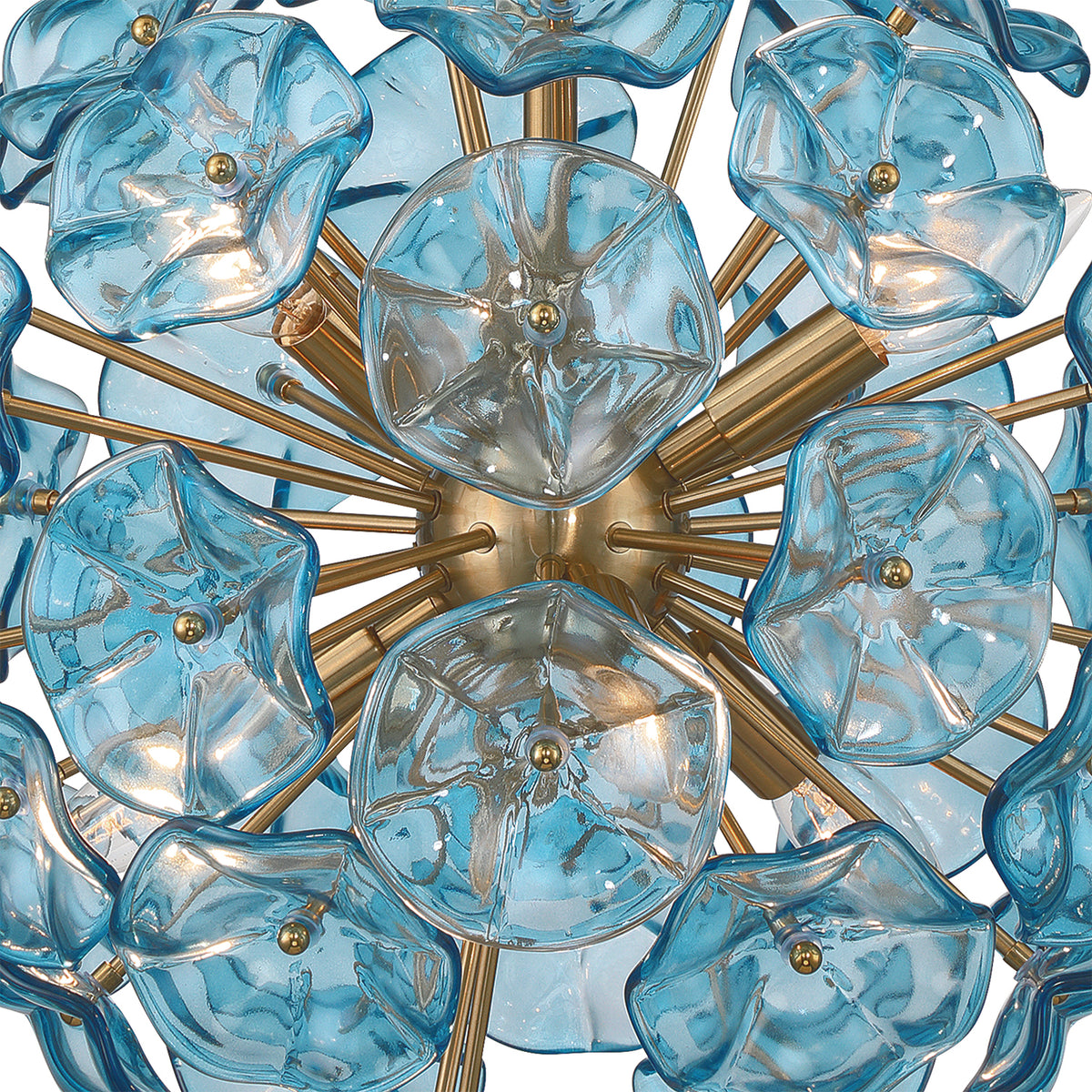 Crystorama Esme 18.25" 6-Light Chandelier Blue - detail