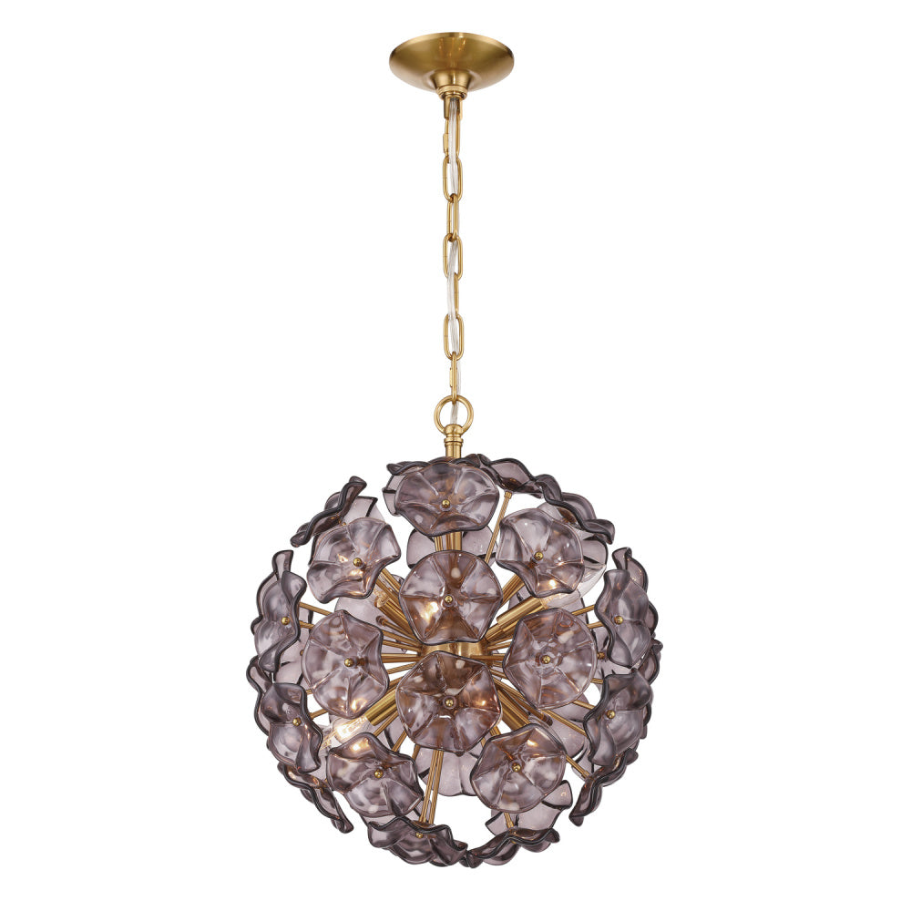 Crystorama Esme 18.25" 6-Light Chandelier Smoke