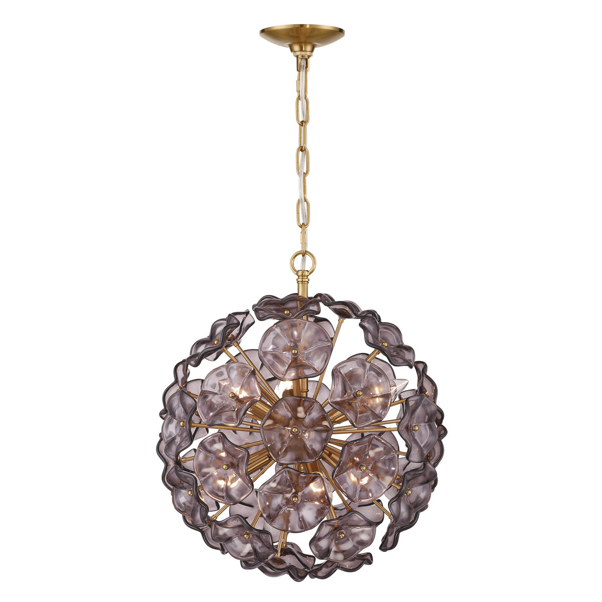 Crystorama Esme 18.25" 6-Light Chandelier Smoke - detail
