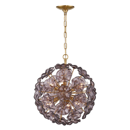 Crystorama Esme 18.25" 6-Light Chandelier Smoke - detail