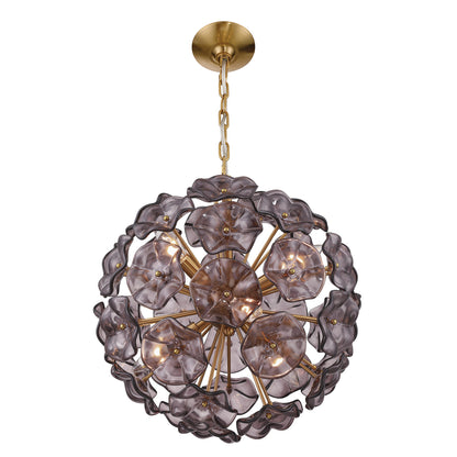 Crystorama Esme 18.25" 6-Light Chandelier Smoke - detail