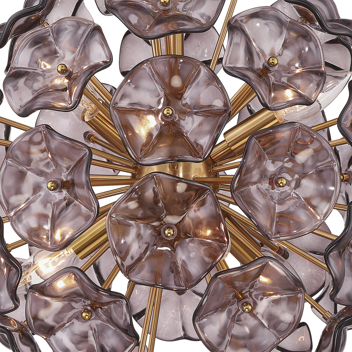 Crystorama Esme 18.25" 6-Light Chandelier Smoke - detail