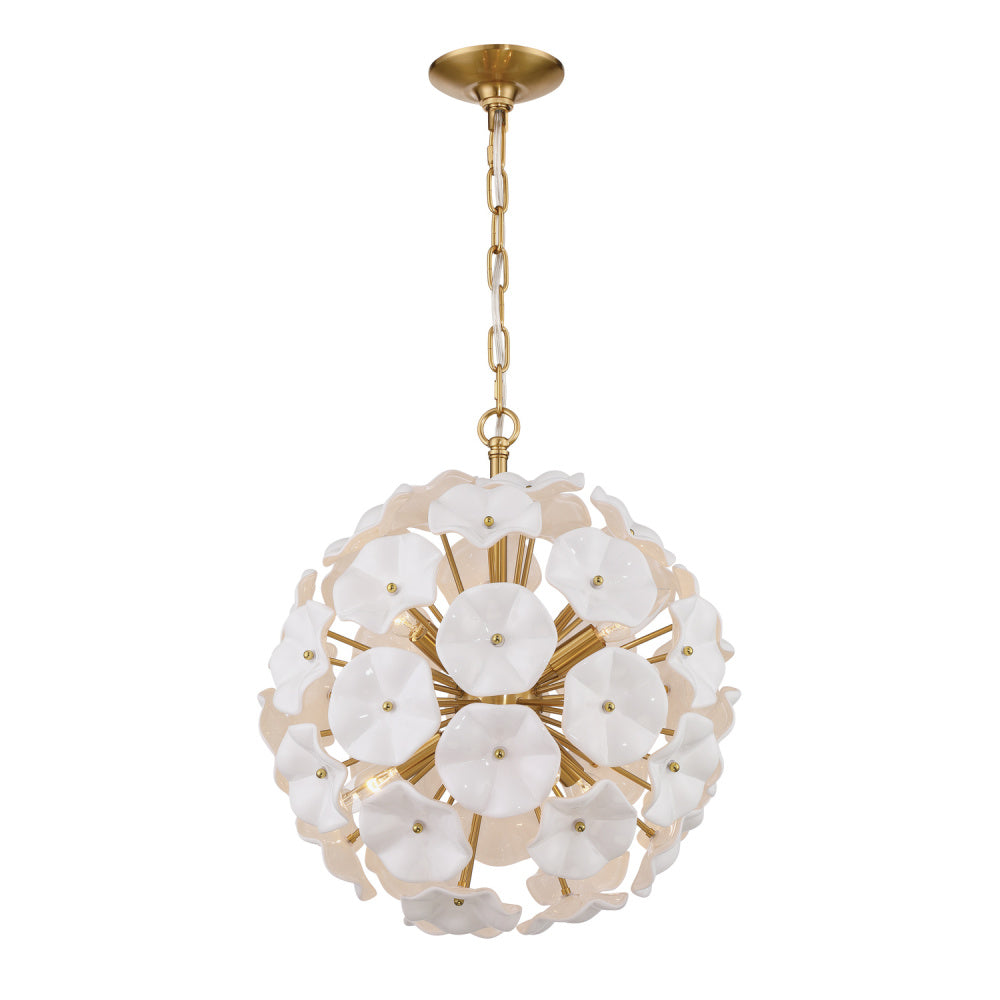 Crystorama Esme 18.25" 6-Light Chandelier White