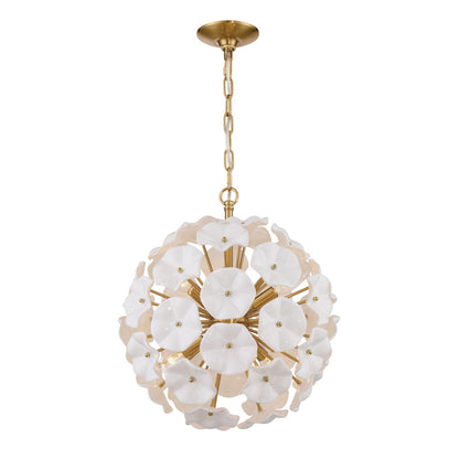 Crystorama Esme 18.25" 6-Light Chandelier White