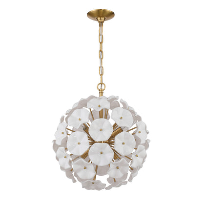 Crystorama Esme 18.25" 6-Light Chandelier White - detail