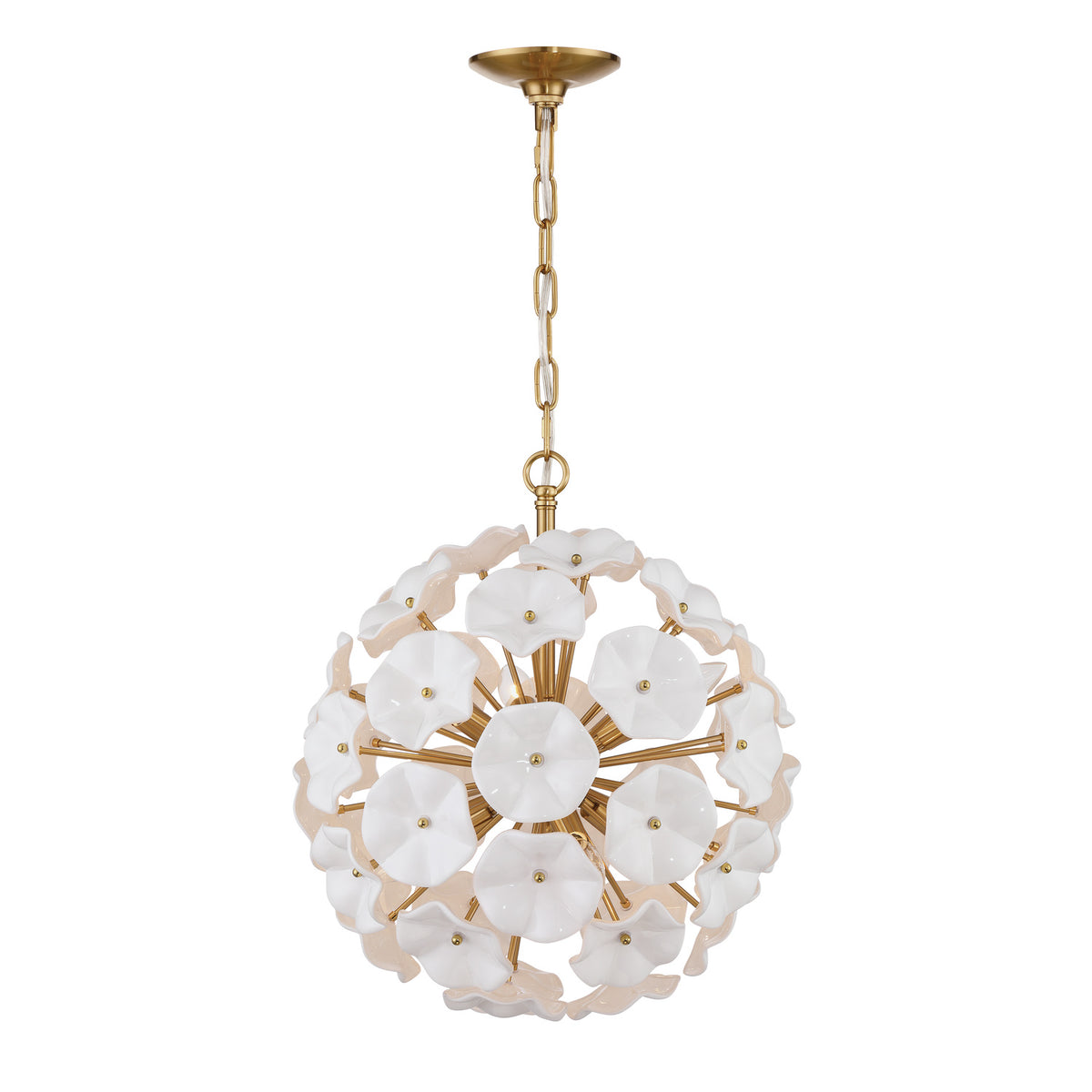 Crystorama Esme 18.25" 6-Light Chandelier White - detail