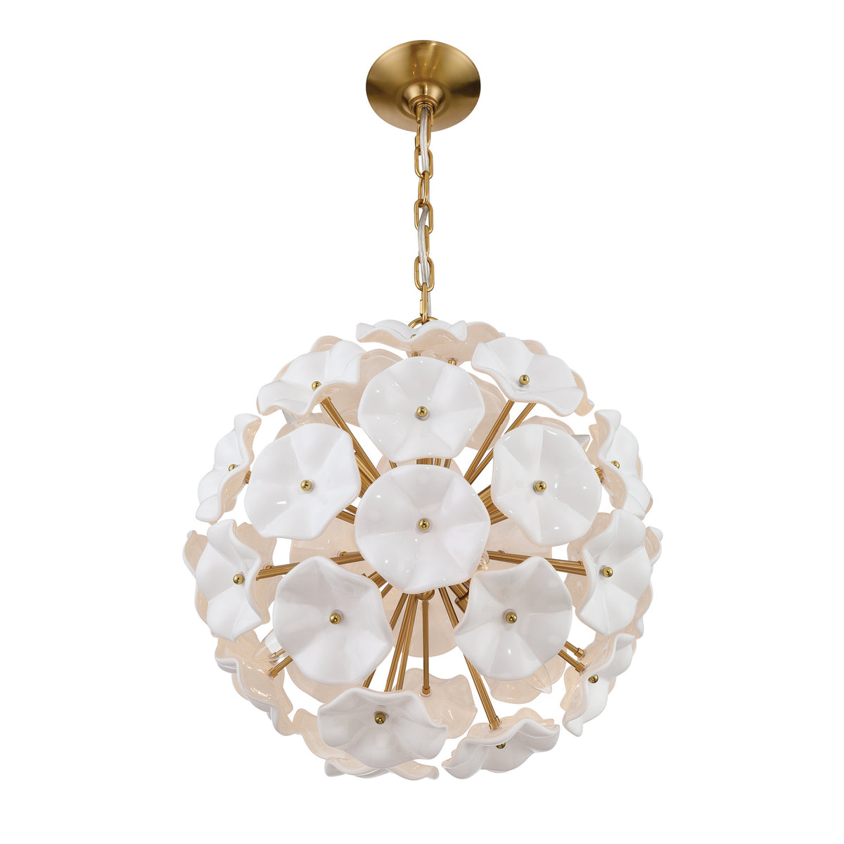 Crystorama Esme 18.25" 6-Light Chandelier White - detail
