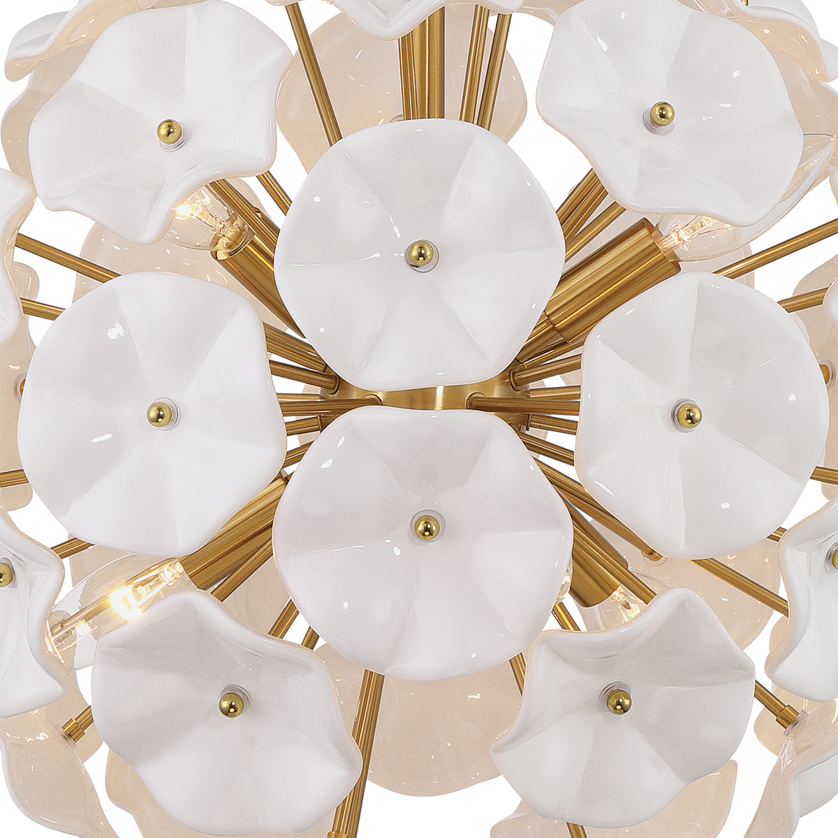 Crystorama Esme 18.25" 6-Light Chandelier White - detail