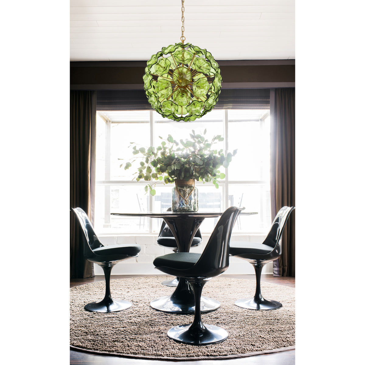 Esme 9 Light Aged Brass Pendant
