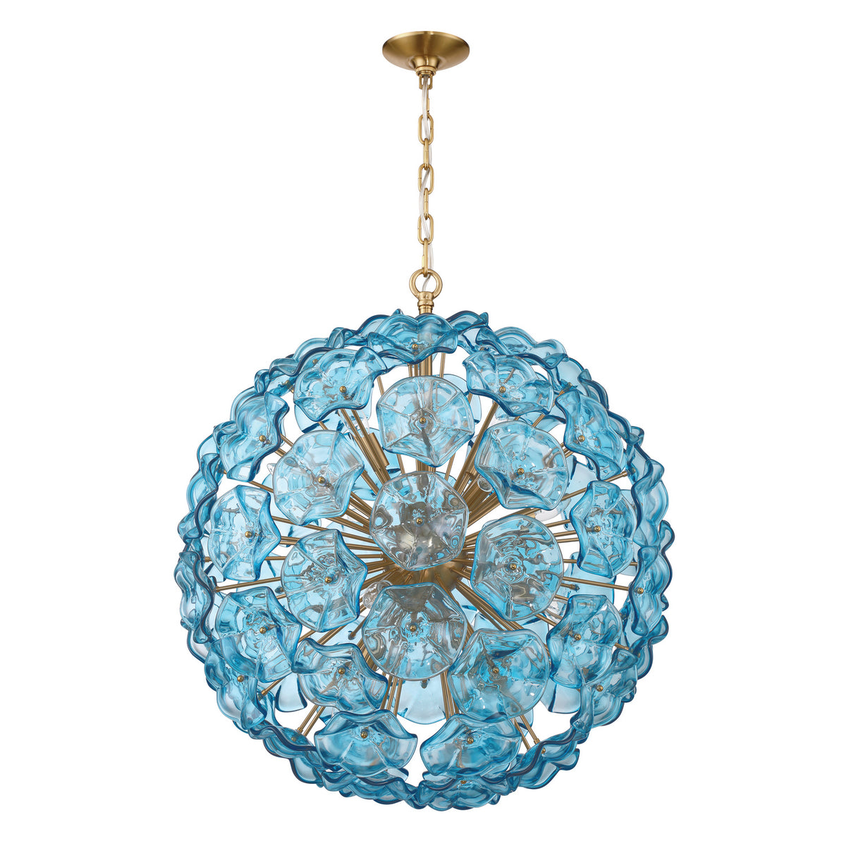 Crystorama Esme 28" 12-Light Chandelier Blue - detail