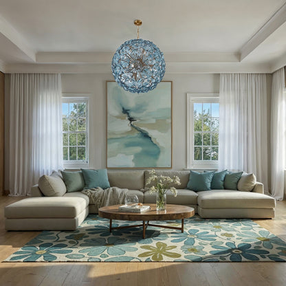 Crystorama Esme 28" 12-Light Chandelier Blue - lifestyle