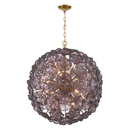 Crystorama Esme 28" 12-Light Chandelier Smoke