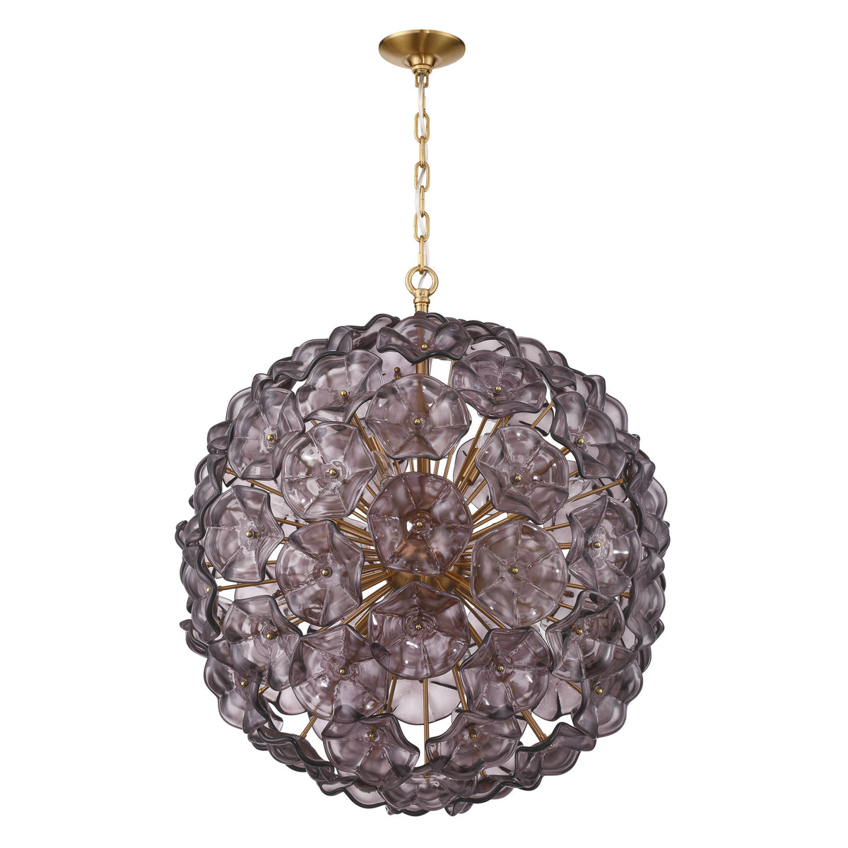 Crystorama Esme 28" 12-Light Chandelier Smoke - detail