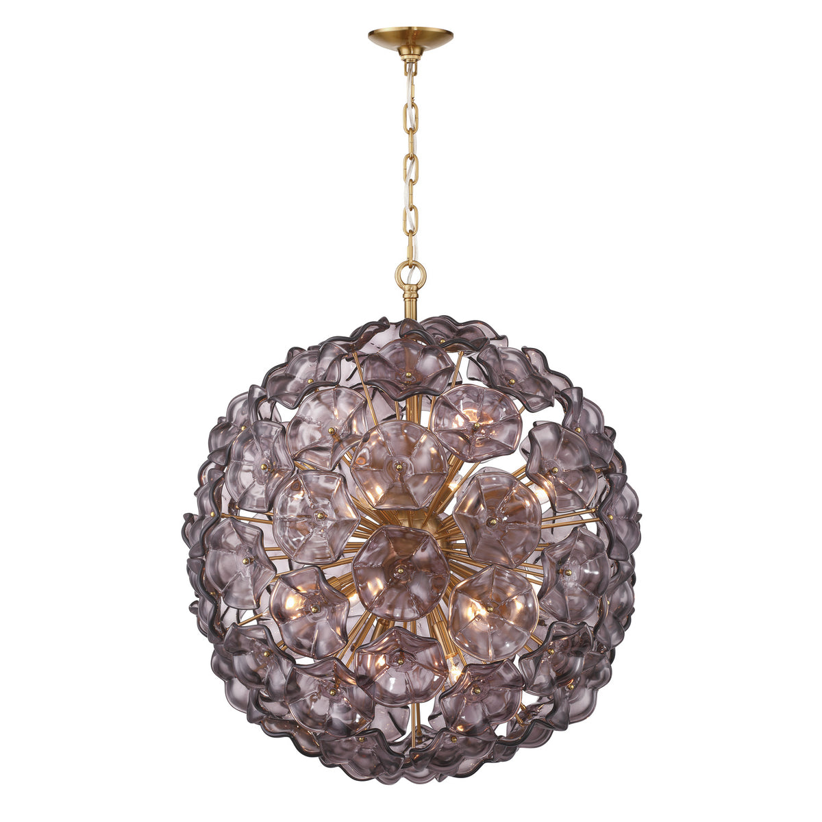 Crystorama Esme 28" 12-Light Chandelier Smoke - detail