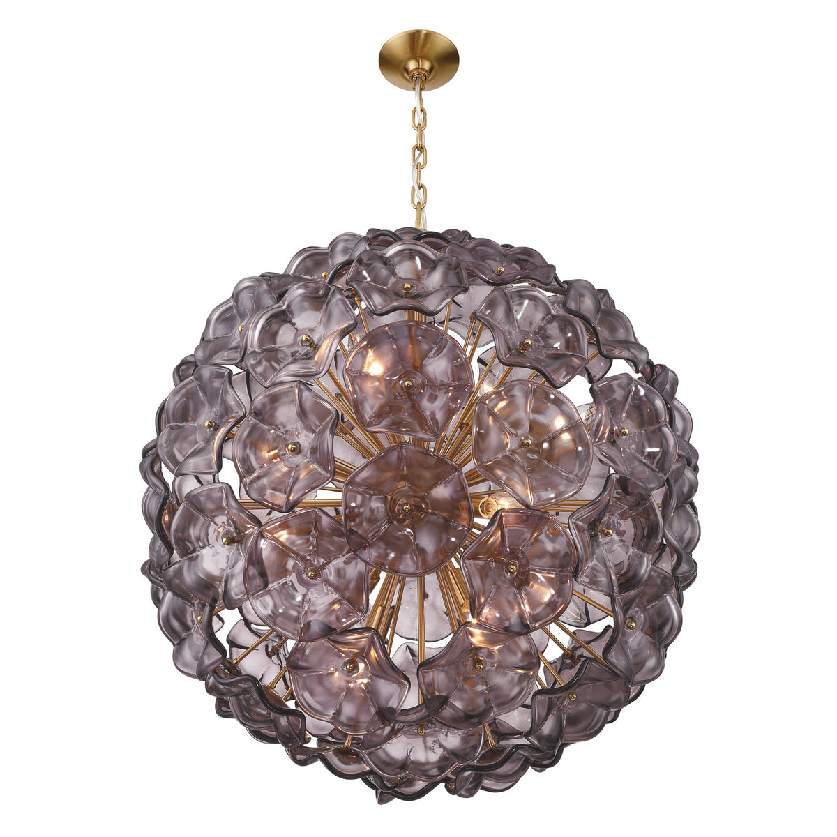 Crystorama Esme 28" 12-Light Chandelier Smoke - detail