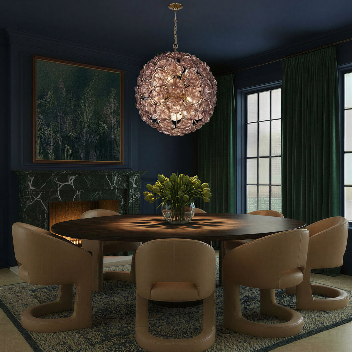 Crystorama Esme 28" 12-Light Chandelier Smoke - lifestyle