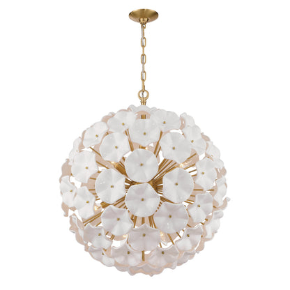 Crystorama Esme 28" 12-Light Chandelier White