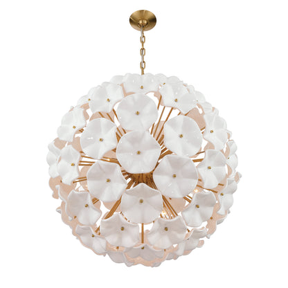 Crystorama Esme 28" 12-Light Chandelier White - detail