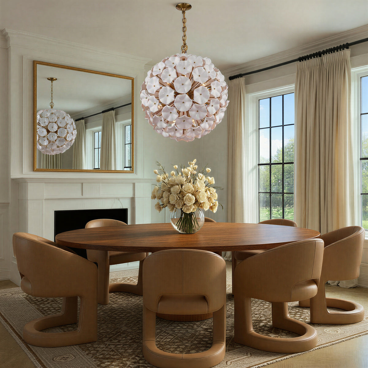 Crystorama Esme 28" 12-Light Chandelier White - lifestyle