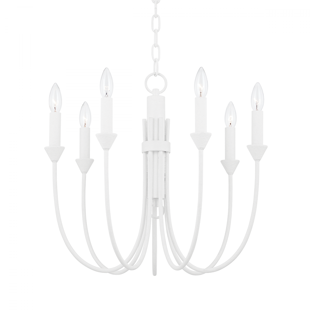 Troy Cate Chandelier Gesso White