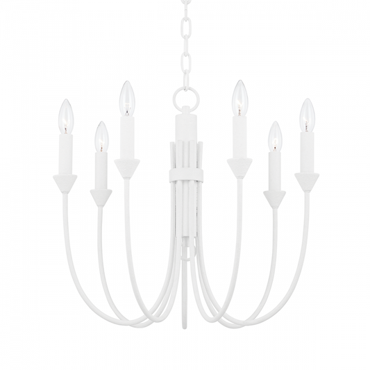 Troy Cate Chandelier Gesso White