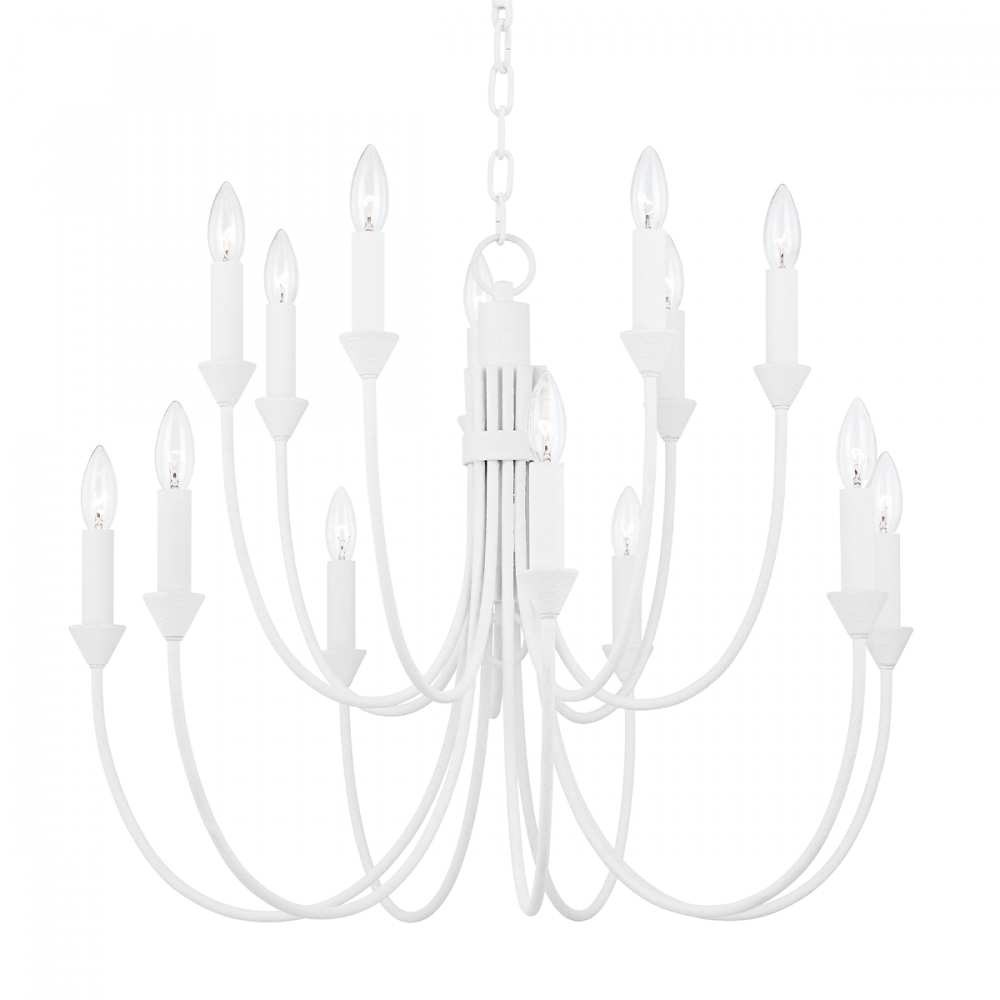 Troy Cate Chandelier Gesso White