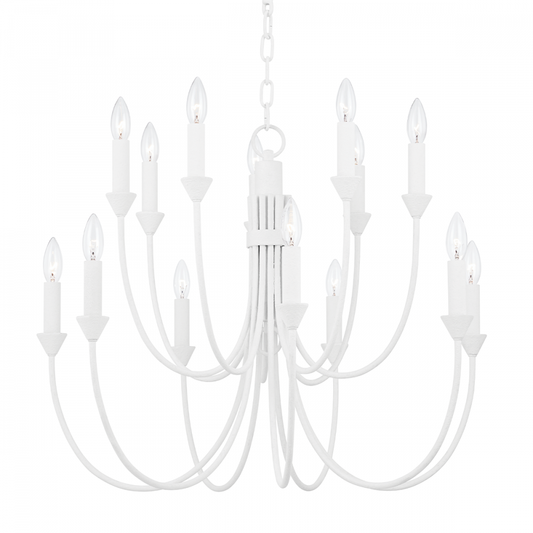 Troy Cate Chandelier Gesso White