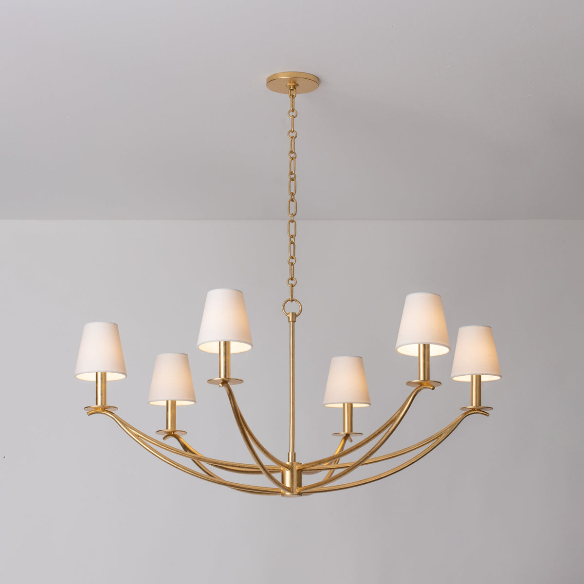 Troy Bo Chandelier Vintage Gold Leaf Detail 1