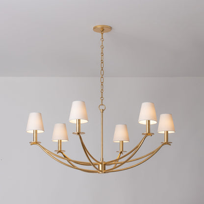 Troy Bo Chandelier Vintage Gold Leaf Detail 1