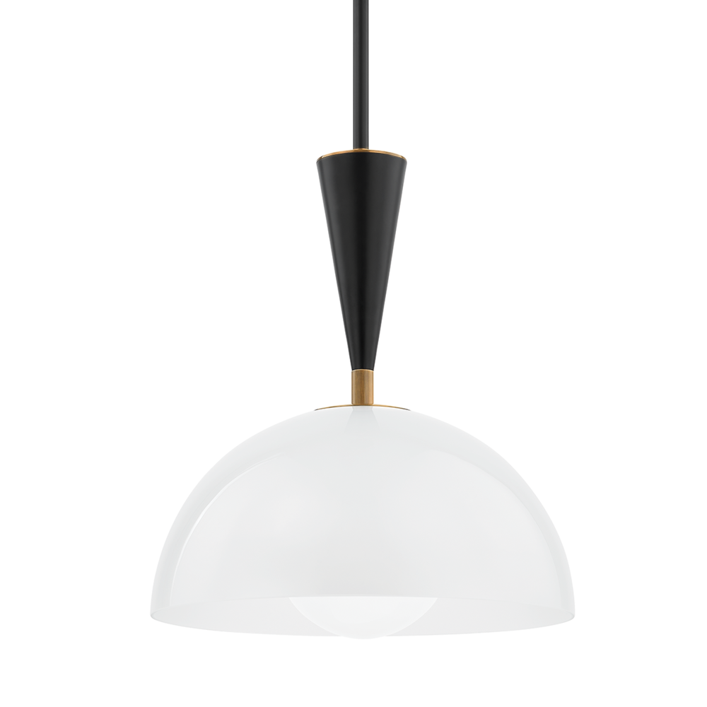 Troy Payson Pendant Patina Brass / Soft Black
