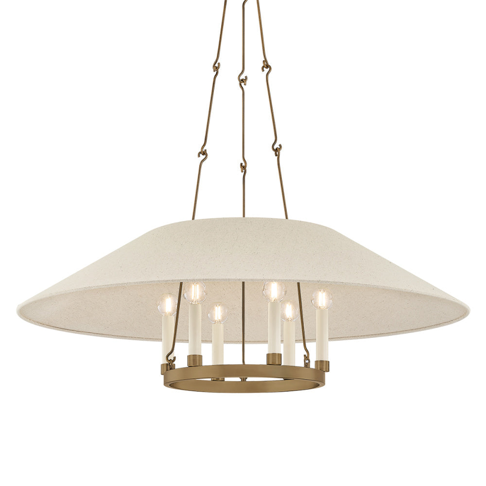 Troy Archive Chandelier Patina Brass